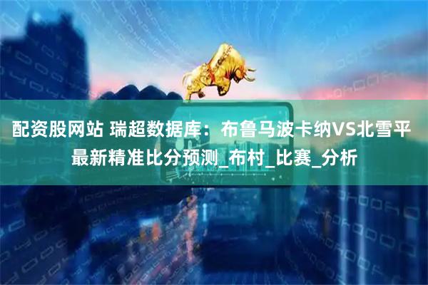 配资股网站 瑞超数据库：布鲁马波卡纳VS北雪平 最新精准比分预测_布村_比赛_分析